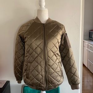NWT LIRA Gold Bomber Jacket